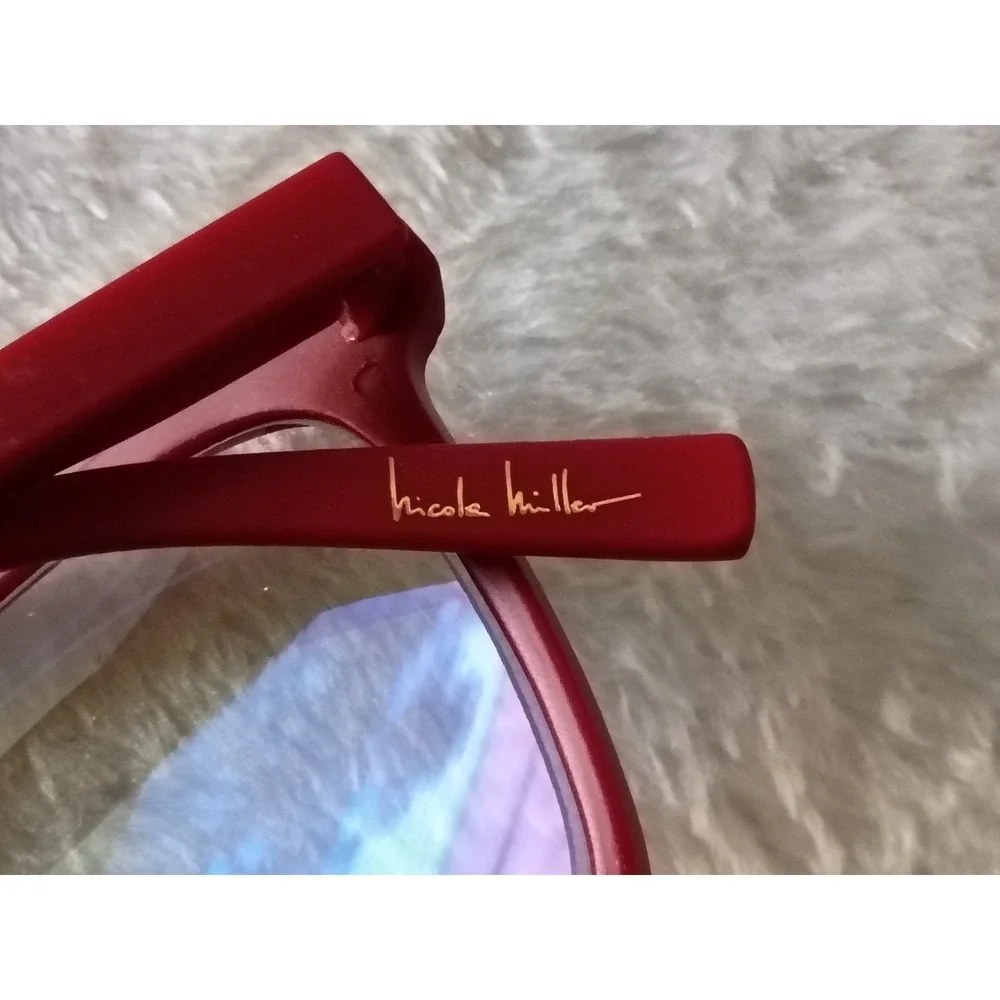 Nicole Miller New York NM2319 +2.50 Reading Glasses Matte Burnt Red Cat Eye...